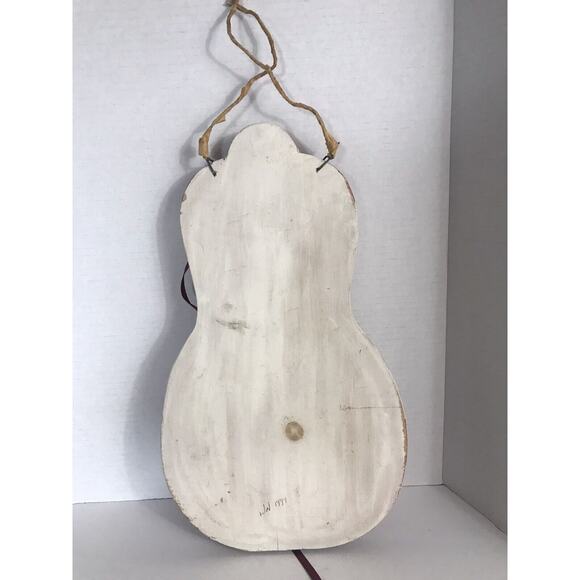 Hand Painted Wooden Santa Face Wall Decor Plaque Folk Christmas 1999 - Picture 10 of 14